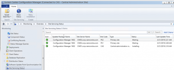 Installation of CAS is started